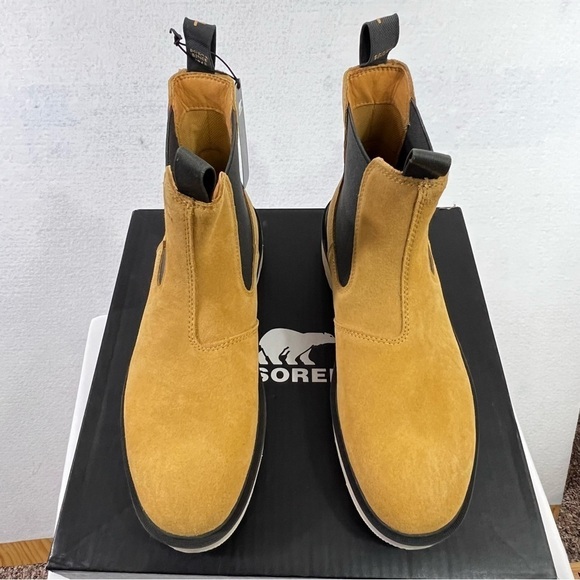 SOREL Hi-Line Heel Chelsea Boots Sz 11 Brown NWT Waterproof Suede Outdoor Women - Picture 4 of 10